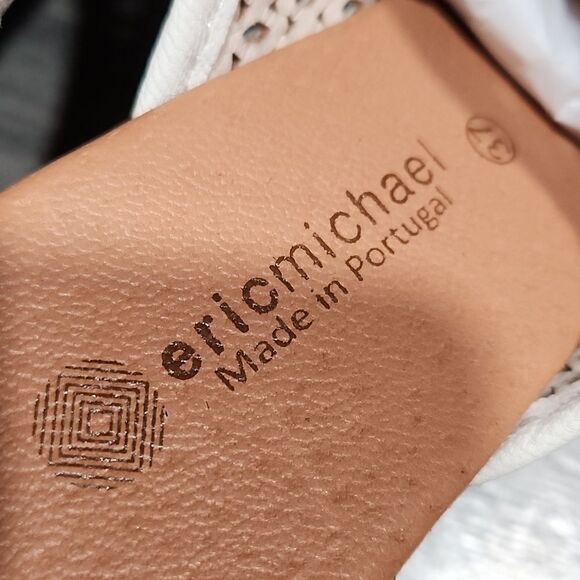 NWT Eric Michael Leather Slotted Heeled Sandal - Picture 5 of 6